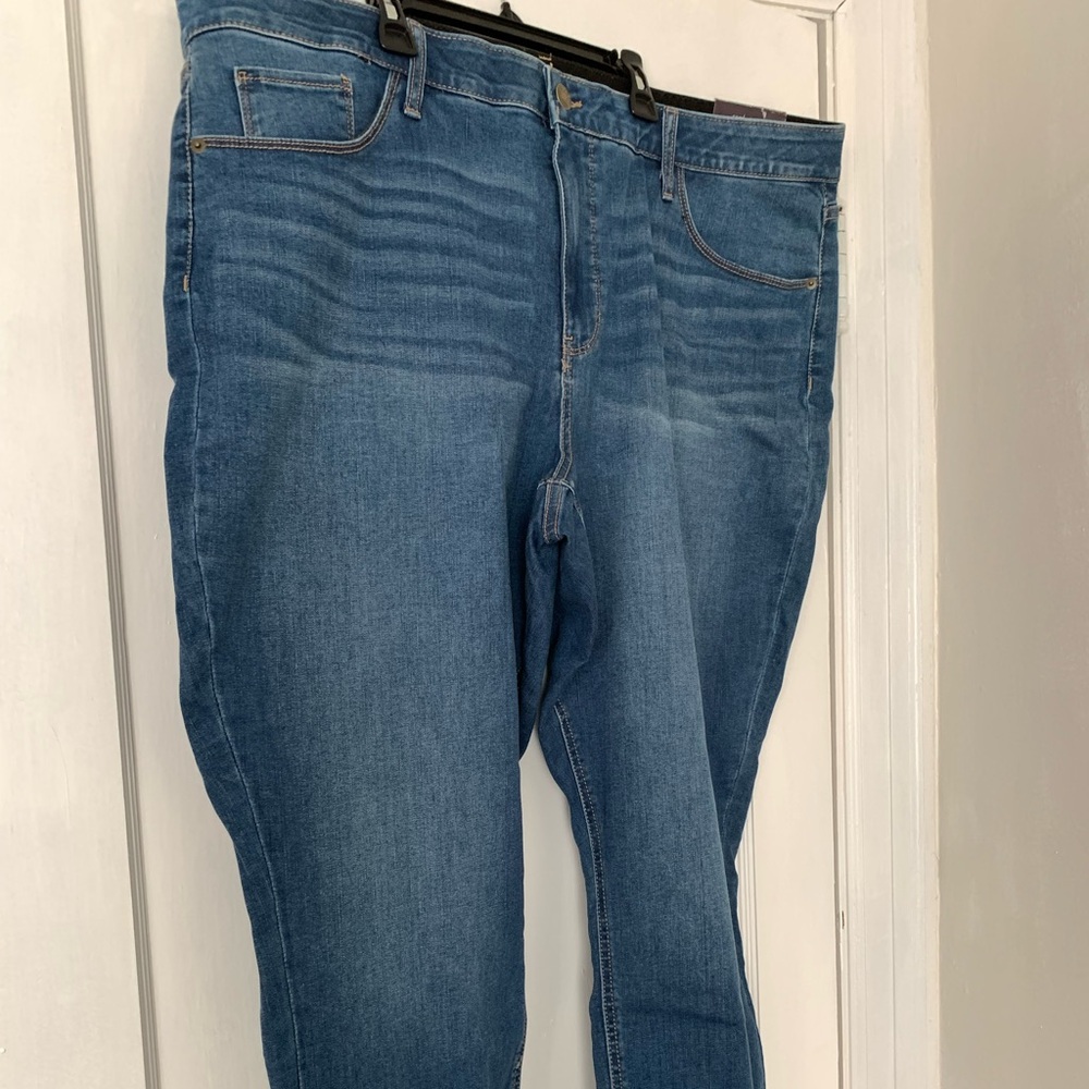 Ava & Viv Women's Straight Leg Blue Jeans